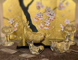 ガラス製置物『金鯉』