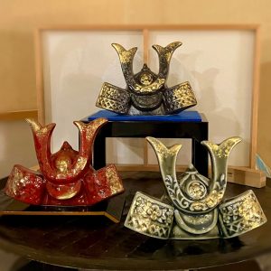 窯変兜『豪黒』『炎赤』『渋緑』