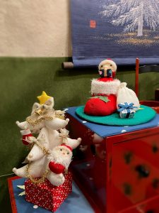 ちりめんクリスマス飾り『煌めきクリスマスツリー』『サンタブーツ』